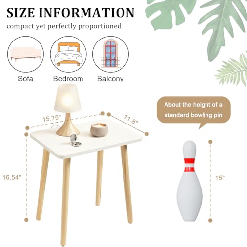 FORAOFUR Nursery Side Table, Small End Table Accent Table Living Room Balcony Office, Modern Side Bedside Home Decor, for Small Spaces, Easy Assembly