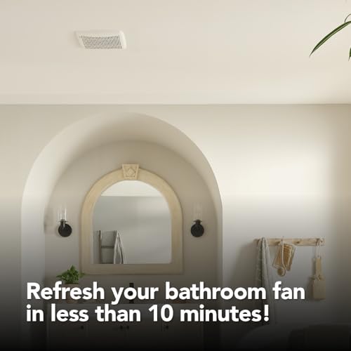 Image of Broan-NuTone BKR60 QuickKit Ultra-Quiet Bath Fan Replacement Motor and Cover /Grille, 60 CFM, 20% more power, White