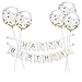 Willaire Happy Birthday Banner &5 Pieces Gold Confetti Balloons Party Balloons With Golden Paper Confetti Dots For Birthday Party Decorations Wedding Decorations And Proposal