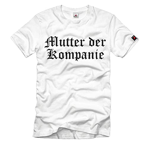 T-shirt avec inscription Maman der Kompani blanc en taille M cadeau fête des mères