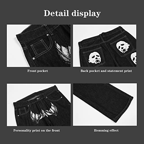 Hip Hop Gothic Denim Pants Streetwear Mens Graphic Print Baggy Punk Rock Jeans Harajuku Casual Loose Jean Trousers4