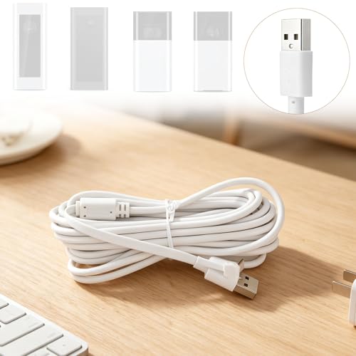 Cable Micro USB curvo de 4m para carga continua de video timbres 4