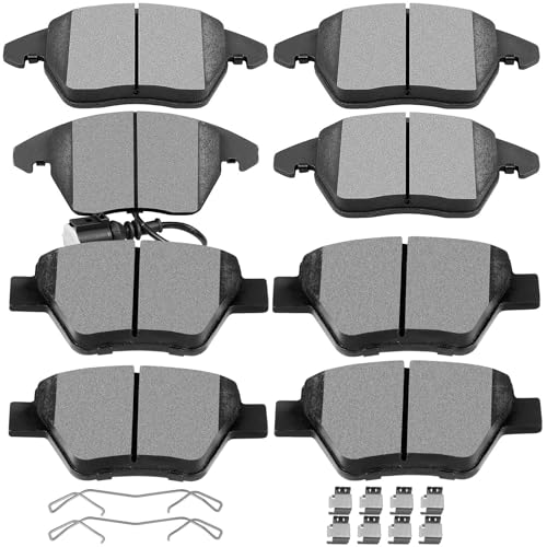 SCITOO D1456 D1107 Front Rear Brake Pads Sets Fit For Audi For A3 11-12,For A3 Quattro 10-13,For VW For TYPE 1 12-14,For Eos 09-16,For Golf 10-11,For GTI 12-14,For Jetta 10 16-18 by SCITOO - Used condition - US$36.90