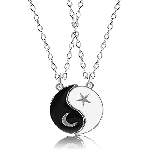 Friendship YingYang Necklace for 2 Girls | Matching Yin Yang Necklace for 2 | Best Friend Necklace for 2 | BFF Necklace for Girls | The Perfect BFF Gift for your Best Friend or Sister | by Davio Designs