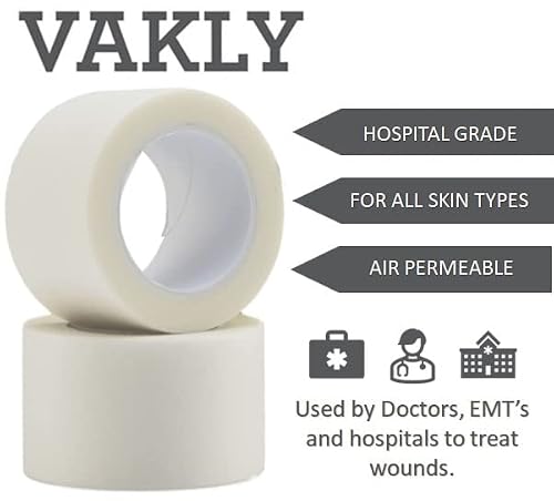 Paper Medical First Aid Surgical Tape 1" X 10 Yards [Pack Of 6 Rolls] Lightweight Breathable Microporous Self Adhesive Latex Free Hypoallergenic Bandage And Wound Dressing Tape #TOP2