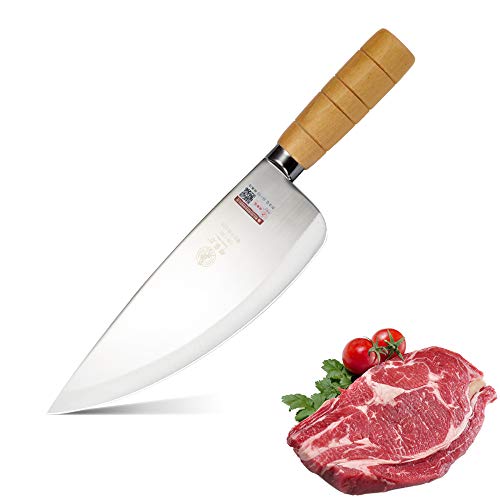 DENGJIA 8.4 Inch Forged Boning Knife Utility Knife Butcher Knife with Wooden Handle