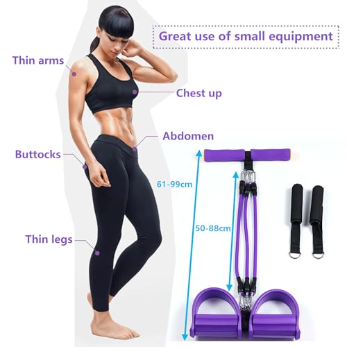 Hayaww Bauchtrainer Bodybuilding Expander Bauchtrainer Multifunktionstrainer Sit-Up Trainingsgeräte Elastische Zugseil Multifunktions-Leg-Exerciser Arm Krafttraining Einstellbarer Widerstand (A)