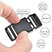 SGH Pro Quick Side Release Buckles 0.75' Wide Dual Adjustable Clips Snaps No Sewing Heavy Duty Plastic 7 Pack Replacement for Nylon Strap Webbing Survival Paracord Backpack Fanny Pack Waist Strap