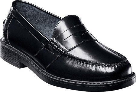 Men's Nunn Bush Lincoln Penny Loafer Black Polish Leather 11 W