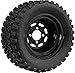 10" Black Steel Golf Cart Wheels and 22x11-10 All Terrain Golf Cart Tires - Set of 4