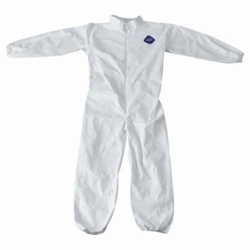 Dupont TY125S-M Tyvek Coveralls with Elastic Wrists and Ankles, Medium, White (Pack of 25)