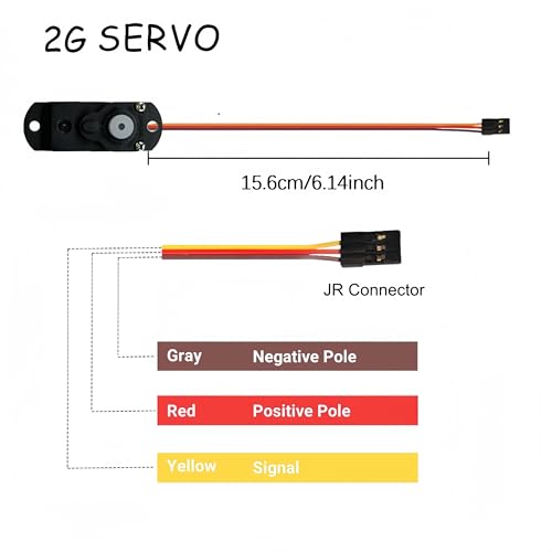 Image of 2PCS 2G Plastic Gear Mini Servo, 3.7-5V RC Micro Digital Servos Kit for RC Helicopter Airplane Car Boat & Robot Parts (JR Connector)