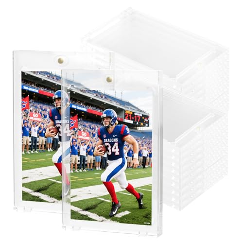 55PT Magnetic Card Holder - 36 Pack One Magnetic Touch Card Holders for Trading Cards Hard Plastic 55 pt Cards Protection Sleeves for Football Baseball Basketball Sports Game