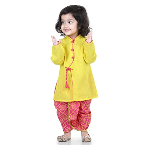 Image of BownBee Ethnic Wear Cotton Kurta Dhoti Traditional Dress Set for Baby Boys, Front Open with Dori Pattern, Full Sleeves, and Round neck, Ideal for All Festivals