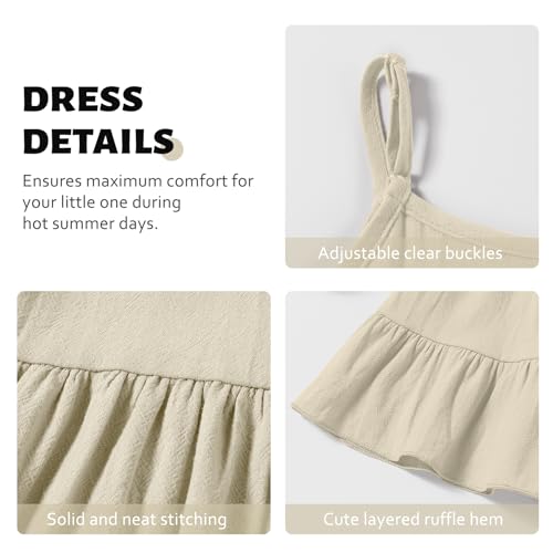 Baby Girl Toddler Dress Girls Summer Dresses Cotton Sleeveless Halter Tie Back Kid Ruffle Sundress Casual Party Beach4