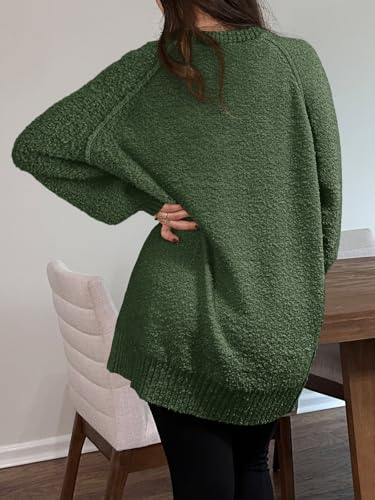 Image of Saodimallsu Womens Oversized Sweater Fuzzy Long Sleeve Casual Tunic Sweater