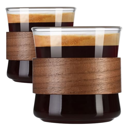 PARACITY Espresso Cups with Wooden Ring