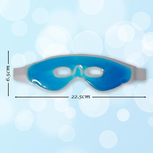 Image of Aqua Ice Face & Eye Cooling Gel Pad and Aloe Vera Gel Mask Ice Pack for Face and Eye Patches Remove Dark Circles, Fatigue Cool Eyes Patch Pads Eye Care | Facial Skin Refresh Face Mask for Hot & Cold Therapy (Blue Hole Eye Mask, Pack of 2)