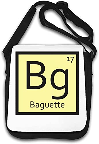 Sac bandoulière baguette blanc avec symbole atomique de chimie pour femme