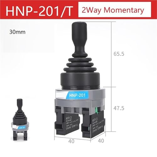 Interruptor basculante HNP-201 monolever con palanca joystick 2 vías 30mm 2