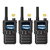 Lifetime Free Rapid GPS Unlimited Range Global Walkie Talkies – Long Range Two Way Radio, IP65 Waterproof, AI Noise Cancellation for Nationwide Outdoor, Logistics, Road Trips & Family (3-Pack)
