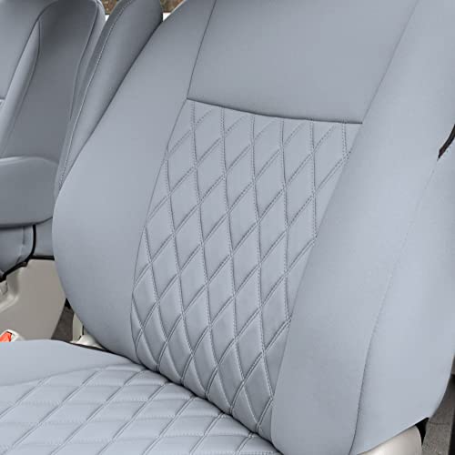 FH Group Custom Fit Car Seat Covers Specifically Made for 2011-2020 Toyota Sienna 7 Seater with Ultraflex Neoprene Water Resistant Automotive Seat Covers - 2nd Row Solid Gray by FH Group - Image 4