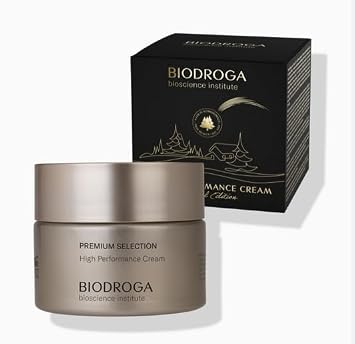 Biodroga Premium Selection High Performance Cream (1.7 oz) with 24 CARAT GOLD - 95.8% Natural - Luxury Class for Mature Skin - NO Fragance, Colouring, Silicons, Mineral Oil, Parabens, Gluten, PEGs