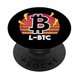 L-BTC Bitcoin BTC Retro Sun Kryptomünze Digitaler Geldhändler PopSockets Klebender PopGrip