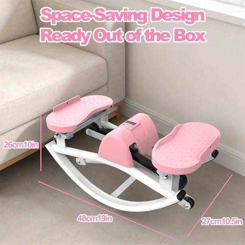 Portable Rock Stepper - Side-to-Side Exercise Machine with Elastic Resistance Bands & Anti-Slip Mat, Low-Impact Fitness Equipment for Home Workouts & Cardio Training