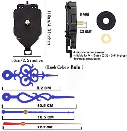 Image of TIK-TIK Pendulum Type Quartz Clock Moviment Mechanism 12 MM Ticking Motor DIY Kit (Bule,Red 1)
