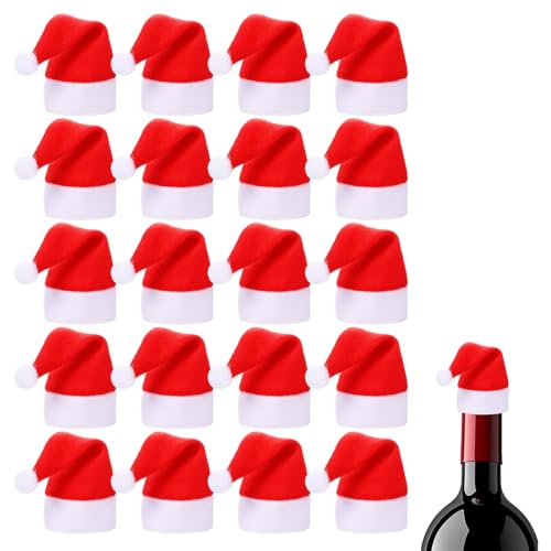 20 Stück Mini Weihnachtsmützen,Kleine Weihnachtsmützen,Mini...