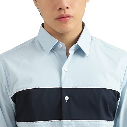 Image of UNITED COLORS OF BENETTON Men's Striped Slim Fit Shirt