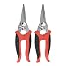 HARFINGTON 2pcs Industrial Scissors 7 Inch Multi-Purpose Shears Stainless Steel Blades with Black Red Handle for Cutting Thin Metal Copper Sheets