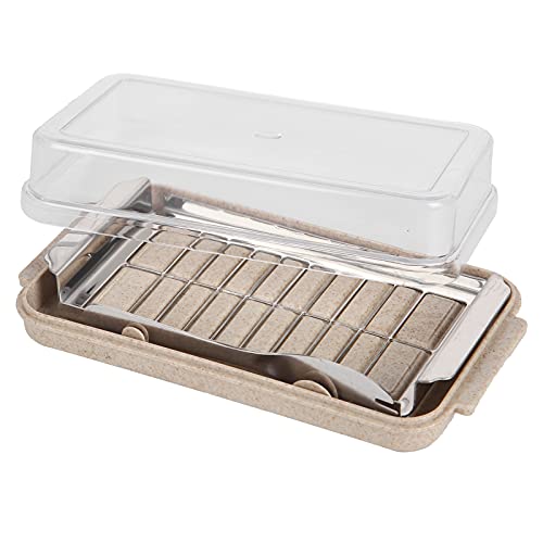 Weohoviy Butter Dish, Stainless Steel Butter Cutter Container Multi-Purpose Butter Storage Box With Transparent Cover For For Cream Cheese Cake(Wheat Bottom), Weohoviyo3Tvxew7Z520-12 #TOP7