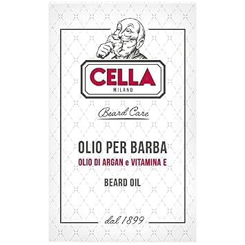 Cella Milano Beard Oil with Vitamin E & Natural Oils, Made in Italy | Softens, nourishes & conditions beard with Vitamin E and natural oils. Fast-absorbing formula with juniper & cinnamon scent.