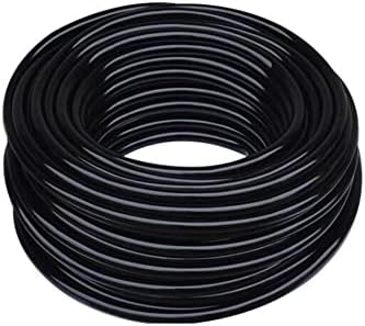 JUNZHIDA Pneumatic Tubing Pipe 1/4" OD Clear Air Compressor PU Line Hose Tube for Water Fluid Transfer 10Meter 32.8ft，Black