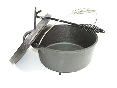 Preisvergleich Produktbild PG Metalltechnik Dutch Oven Topf, Gusseisen-Feuertopf, 4.5 QT Gusstopf, Bräter