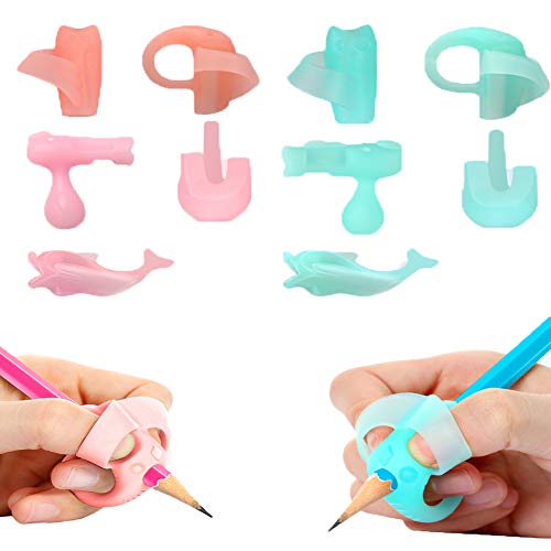 YONKINY 10pcs Grips Pour Crayon Ergonomiques Silicone Aide écriture Posture Correction Pencil Grips Pour Enfants Étudiants (#3) Cover