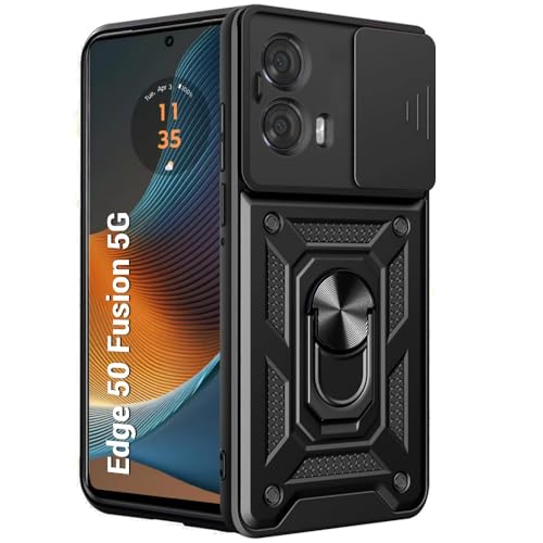 Image of AIBEX Back Cover for Motorola G96 5G / Motorola Edge 50 Fusion 5G | D10 Tough Armor Case | Sliding Camera Shield | 360 Protection | Kickstand Ring Holder | Military-Grade Shockproof Bumper Case