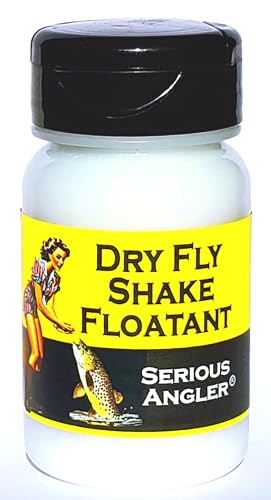 Dry Fly Shake Floatant - Fly Fishing Floatant Creates a Hydrophobic Powder Coating on Dry Flies Just by Shaking. Restores Soggy Flies to Dry High Floating Condition. Made in The USA.
