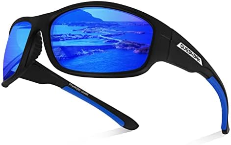 Queshark Polaroid Sports Sunglasses for Men and Women Cycling Running Golf Fishing Wrap Around Glasses