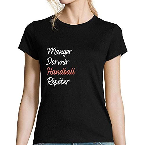 T-Shirt Femme HandballPlanetee haut de sport respirant et vêtement graphique