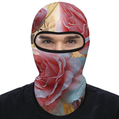 Balaclava de Flores Silvestres Rosa para Hombres y Mujeres, Máscara Facial Antisolar Transpirable para Cabeza Completa, Ideal para Senderismo, Ciclismo, Correr, Conducir miniatura 1