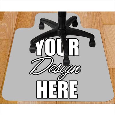 Custom Office Chair Mats, Customized Gaming Chair Mat, Add Your Picture/Text/Logo, For Office Home Multi-Purpose Chair Carpet Computer Desk Mat Rolling Chairs Mat, 36" X 48", Grey #TOP2