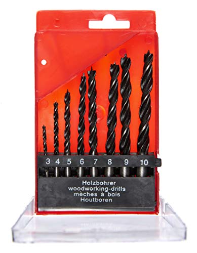 Amtech F1500 8 Piece Wood Drill Bit Set