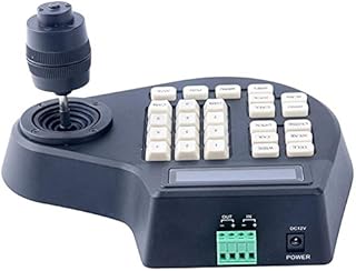 EVERSECU Mini Analog PTZ Camera Keyboard with 4D Joystick, PTZ Speed Dome Camera Controller with RS485 Input