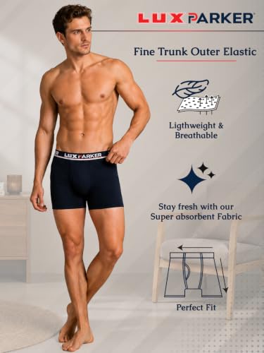 Image of LUX PARKER Men's Cotton Modern Solid Trunks