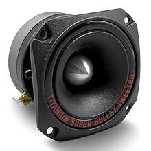1'' Titanium Super Tweeter Die Cast Aluminum Frame 300 Watts RMS / 600 Watts Rated Power Per Pair Sensitivity: 104dB Crossover Capacitor Included