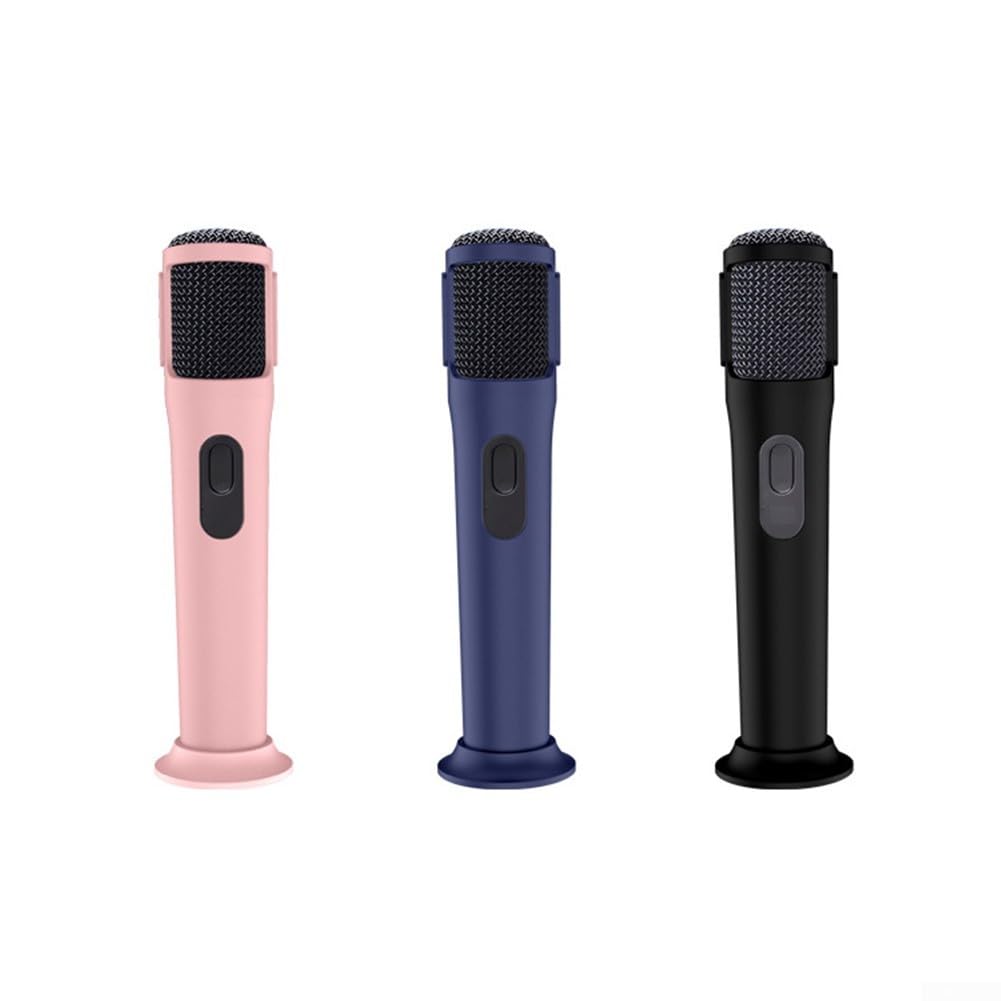 Coque en silicone pour microphone sans fil PartyBox - Protection anti-roulement et élégante - Housse antichoc pour microphone à tige - Bleu (noir)