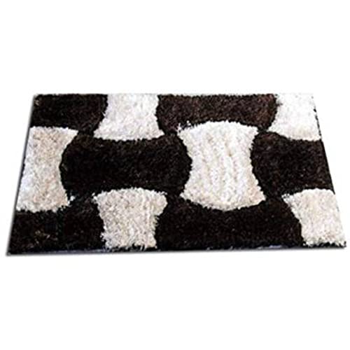 Image of Anti Skid Doormats for Home and Office Entrance Living Room and Bathroom Mats | Entrance Door Mats for Home and Office Entryway. (Black & White, 20x32)